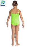 BODY LYCRA SPALLINE TINTA UNITA VERDE MELA BAMBINA